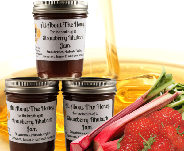 All About the Honey Strawberry Rhubarb Jam